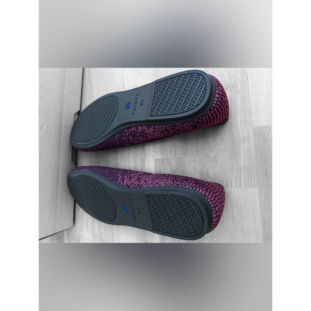 Rothys Fig Python Flat Round Toe Size 6.5 NIB - Picture 4 of 9